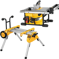Scie circulaire sur table Dewalt DWE7485RS-QS - lame 210 mm 1850W avec piètement à roulettes