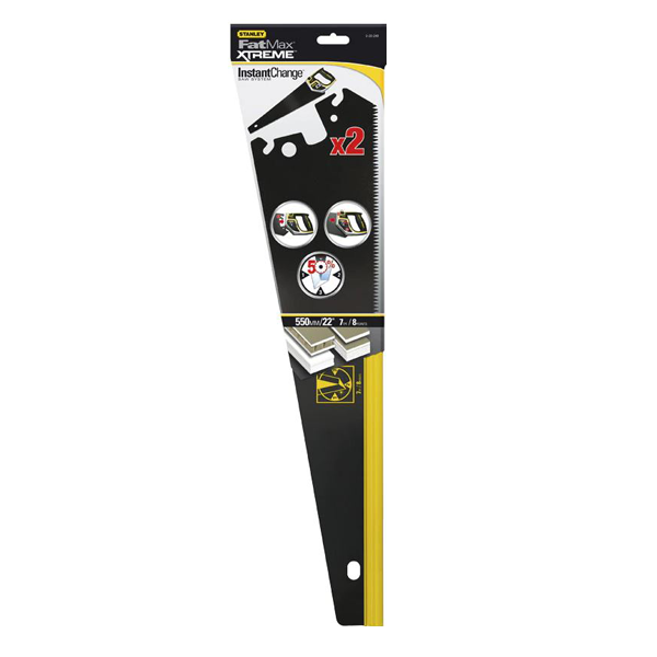 Lame de scie Instantchange Fatmax Stanley - 7 dents/pouce - Panneaux plâtre - Longueur 550 mm