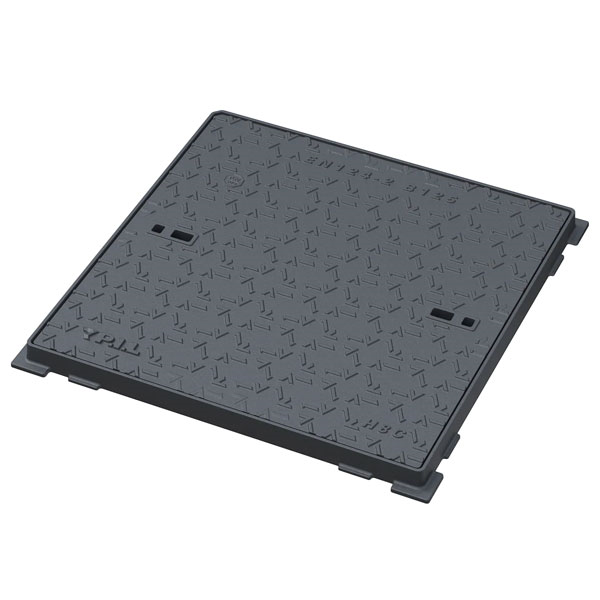 Regard de visite hydraulique en fonte B125 avec surface antidérapante et garde anti-odeur - ouverture libre 700,0 mm x 700,0 mm
