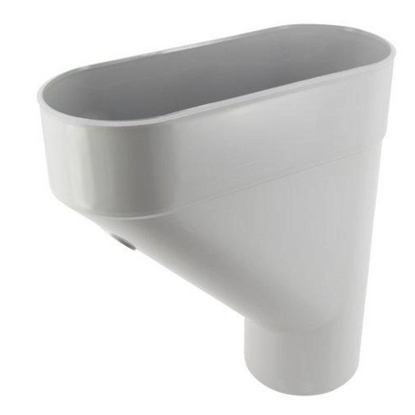 Jambonneau Nicoll JAM80 pour tube de descente de gouttière cylindrique de 80 mm - Techtan - gris