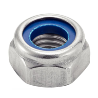 Ecrou hexagonal indesserable (frein) DIN985 lubrifié inox A2 M6 - boîte de 200