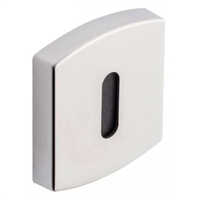 Rosace de porte carrée clé en L - zamak finition chrome velours - Vachette 6425 - compatible Muze Artis et Scult