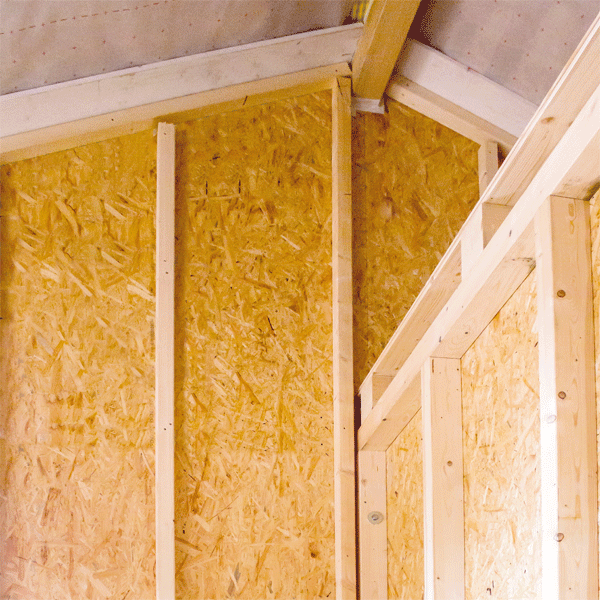 Panneau OSB 3 contreventement traité anti-termites - bords droits - 2800 x 1196 mm - ép. 13 mm