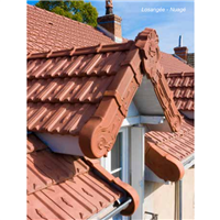 Tuile terre cuite Losangée - emboîtement grand moule à pureau variable - Nuagé