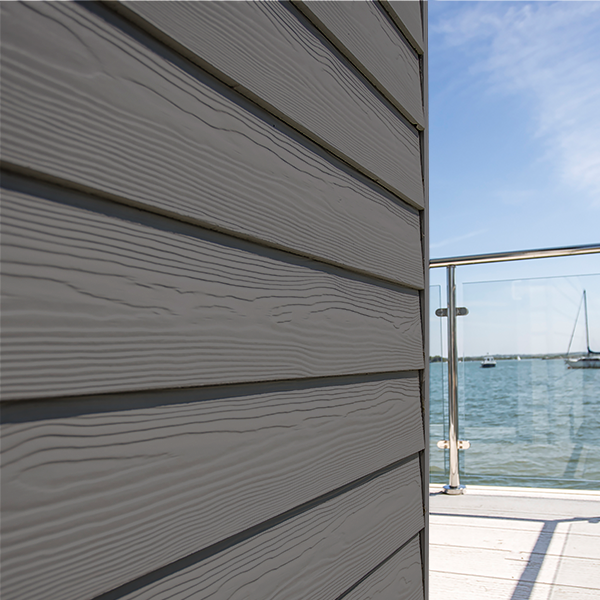 Bardage fibre ciment Cedral Lap finition relief - 190 mm x 10,00 mm - L. 3,60 m - Gris étain C54