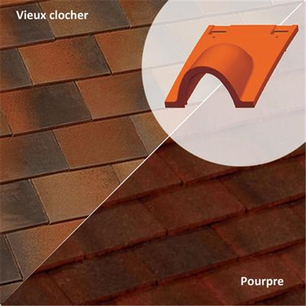 Tuile chatière 1/2 ronde 61P17