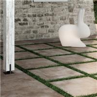 Carrelage extérieur grès cérame émaillé rectifié effet béton Edilis Steamtech - 60 cm x 60 cm - ép. 20 mm - Ash