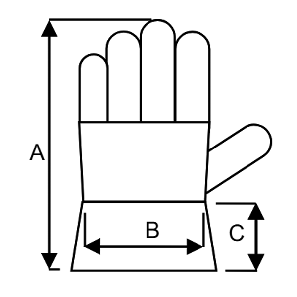 Gant de travail cuir avec intérieur fourré - catégorie. 1 - taille 10