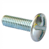 Vis poêlier à tête ronde large fendue en croix - acier zingué NFE 25129 - M6 x 80 mm - boîte de 100