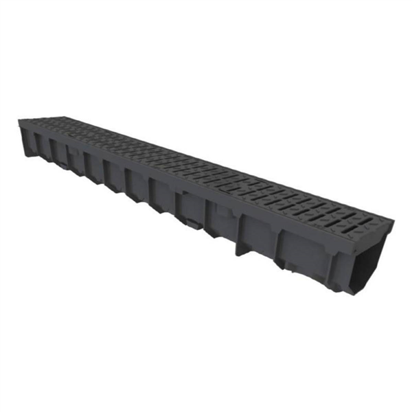 MEAFLUID 100 BLACK avec grille passerelle polyamide CLIPFIX B125 1M