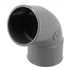 Coude 67°30 à coller pour évacuation des eaux - Raccord femelle-femelle - Diamètre Ø 50 mm - Techtan - Gris