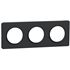 Plaque de finition triple Schneider Odace Touch pour 3 postes encastrés - anthracite