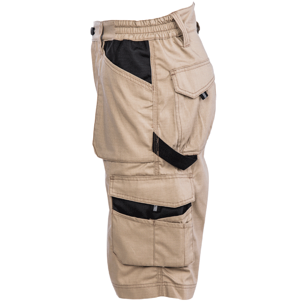 Short de travail homme coton/polyester triple surpiqûre et multipoches - Orosi Beige - Taille XL
