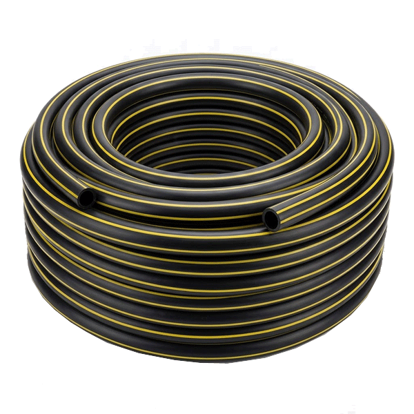 Tube PEHD PE100 Gaz à bandes jaunes NF114 - Ø63 mm - couronne de 50 m
