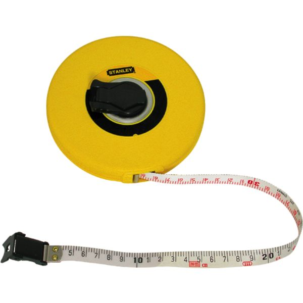 Décamètre mesure longue - Stanley - ruban 30 mètres en fibre de verre classe 3