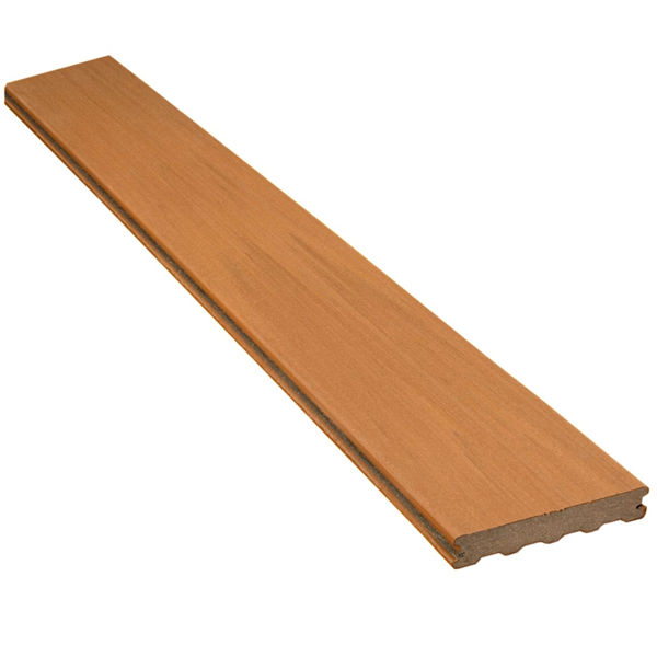 Lame de terrasse en bois composite Atmosphère finition brossée - Silvadec - 138 MM x 23,00 MM - longueur 4,00 M - Brun Lima