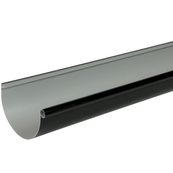 Gouttière demi-ronde Nicoll LG25 en Techtan Noir - développé de 250 mm - longueur 4 M