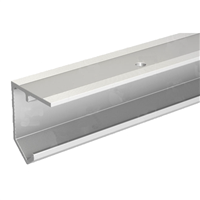 Rail aluminium simple voie pré-percé Mantion Tubel pour porte de placard - longueur 194 cm