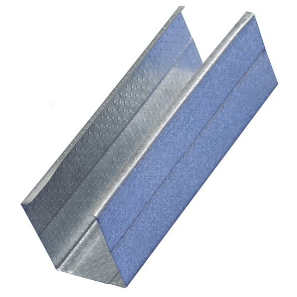 Montant d'ossature métallique Knauf Z275 M48-50 pour cloison contre-cloison et plafond - longueur 3,00 M