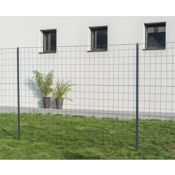 Grillage souple Dirickx Axial - Gris anthracite RAL 7016 - maille de 100 x 75 mm - rouleau de 1,50 M x 25,00 M