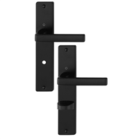 Poignée De Porte Sur Plaque Argent - Clé I - Entraxe Fixation 165 Mm San Diego Hoppe Et Cie