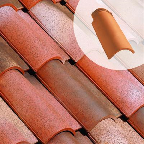 Demi-tuile en terre cuite - Plein Sud Gélis - emboîtement grand moule fortement galbée - Paysage