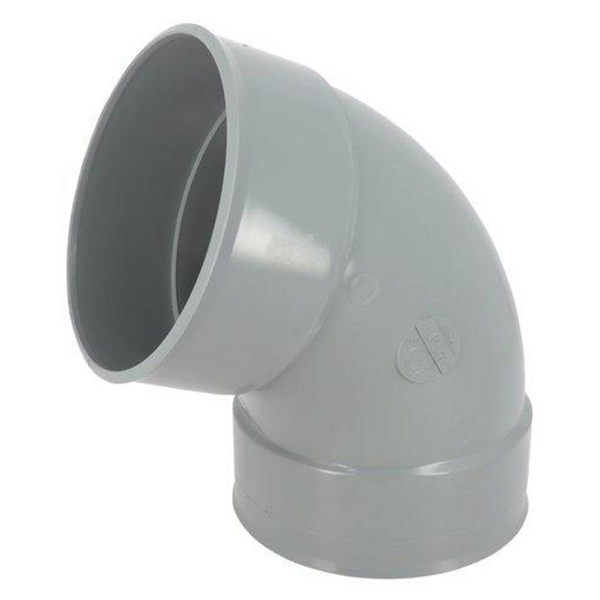 Coude d'évacuation à 67'30° Femelle/Femelle - PVC gris - diamètre 160 mm - Nicoll