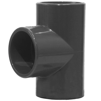 Té égal à 90° pour fluide sous pression - raccords femelles en PVC-U à coller - diamètre 50 mm