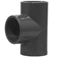 Té égal à 90° pour fluide sous pression - raccords femelles en PVC-U à coller - diamètre 50 mm