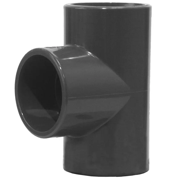 Té égal à 90° pour fluide sous pression - raccords femelles en PVC-U à coller - diamètre 50 mm