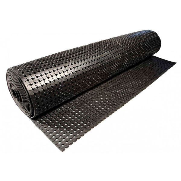 Caillebotis MR12BB caoutchouc noir - norme handicapé avec bords biseautés - 90 x 150 cm