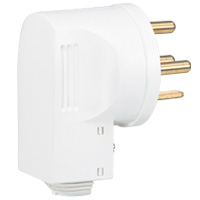 Fiche électrique mâle 3P + T 20A broche de 6mm, broche T de 8x3mm blanc
