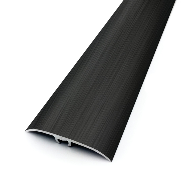 Seuil de porte multi-niveaux à fixation invisible - Plaxé Harmony Dinac - Aluminium avec film PVC Noir - 41 MM x  - 93,0 CM