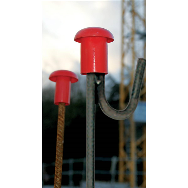 Embout de sécurité rouge pour diamètre 35 mm Sac de 25