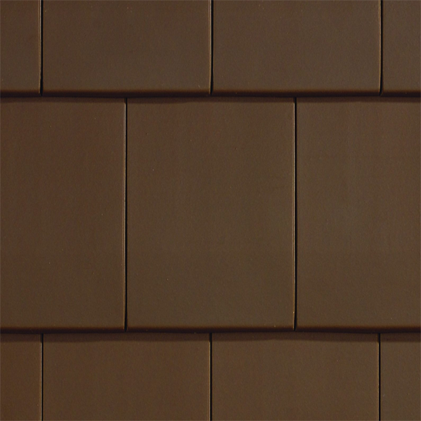 Tuile terre cuite aspect plat - Actua - emboîtement grand moule à pureau variable - Brun