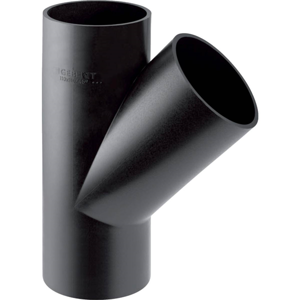 Embranchement 45° Geberit PE: d=75mm, d1=63mm