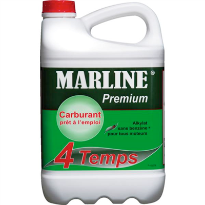 Carburant de moteur essence 4 temps Marline Premium - Alkylate - prêt à l'emploi - 5 litres