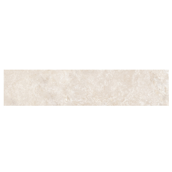 Plinthe de carrelage effet travertin - Realstone Treavertino Cross - 60,0 CM x 7,0 CM - Coloris Bianco