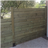 Lame de clôture en bois rainurée languetée Denver - Pin traité Classe 4 vert - 27 x 132 mm - Longueur 1,80 M