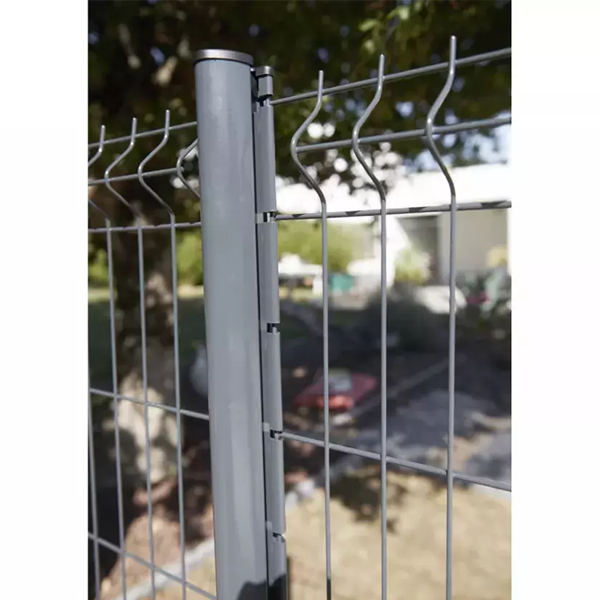 Poteau avec platine soudée Dirickx Axor pour clôture en panneau - hauteur 1.05 M - Gris anthracite RAL 7016