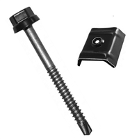 Fixations bacs acier sur charpente acier - Zacrovis + Cavalier - 6.3 x 75 mm - Gris anthracite - RAL 7016 - boîte de 100