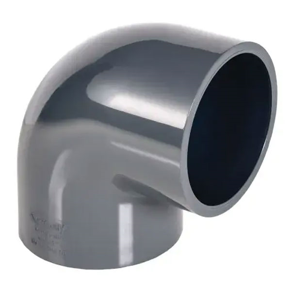 Coude PVC pression Femelle-Femelle 90° à coller pour réseaux piscine - PN16 - Diamètre 63 mm