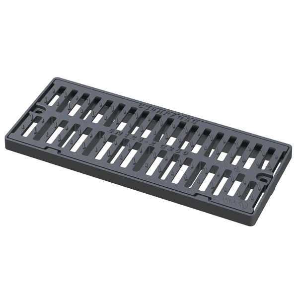 Grille avaloir en fonte avec cadre renforcé C250 PMR - 768 x 320 mm - Hauteur 100 mm