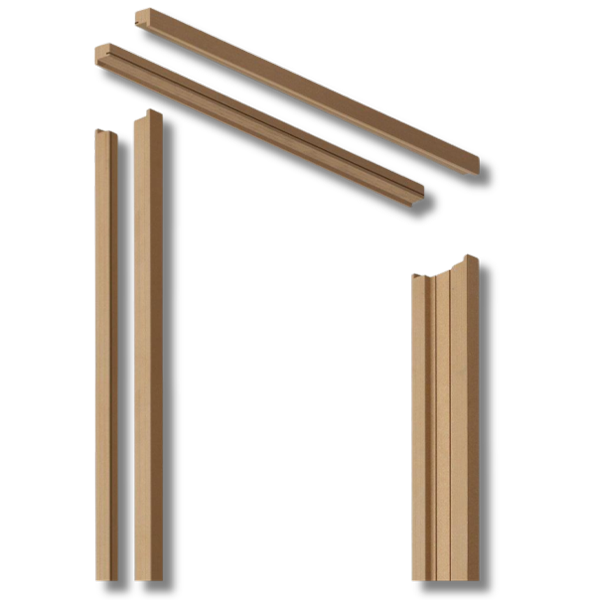 Huisserie avec couvre-joints intégrés pour châssis à galandage ajouré - Kit 2en1 Gypso - MDF à peindre - 100,0 CM x 210,00 CM