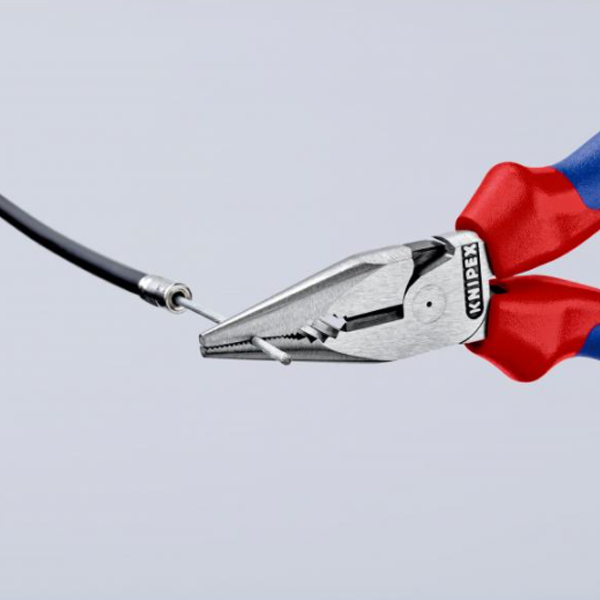 Pince universelle bec fin demi rond Knipex - Longueur 145 mm - Poignées bi-matière