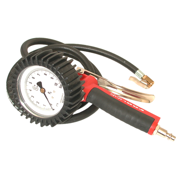 Pistolet de gonflage super avec manomètre de précision 0 - 10 bar diamètre 80 mm