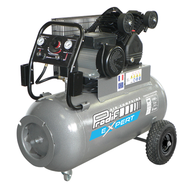 Compresseur mobile 100 litres 230 V mono 9 bars 3 CV air restitué 270 L/min