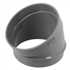 Secteur de coude 30° à coller pour évacuation d'eau - Mâle / Femelle - Ø 100 mm - PVC - Gris