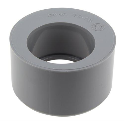 Tampon de réduction simple à coller Nicoll R5 - eaux usées et vannes - mâle/femelle - PVC - diamètre 80/50 mm