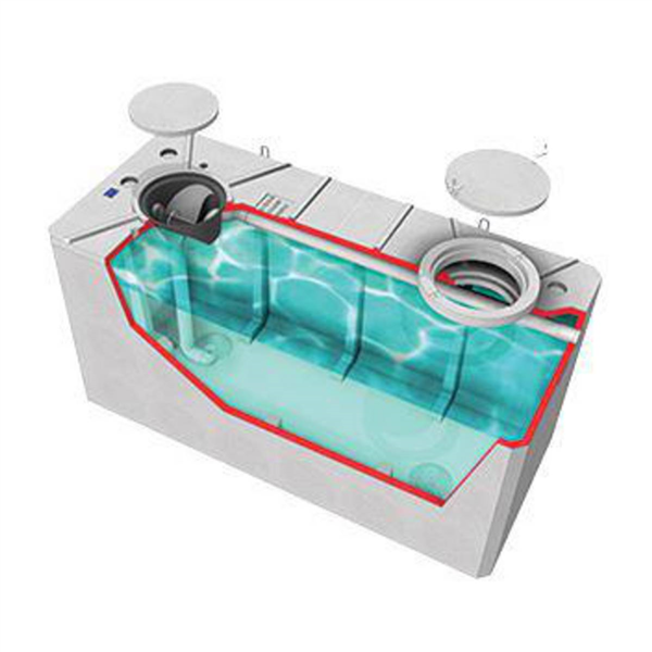 Citerne Filtroclair 4000 litres avec 1 tampon sécurisé + encadrement